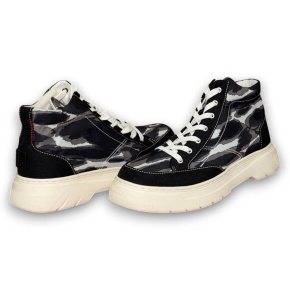 HUGO Urian Hito Men's Black/Military Textile Sneakers US 9 (UK8 EU 42) MSRP $199 - Picture 4 of 4